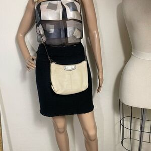 Coach Ashley cream leather crossbody purse